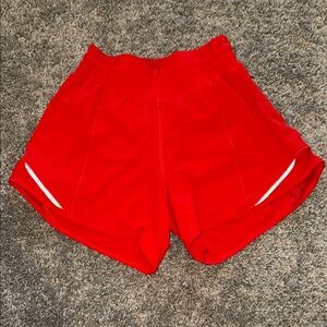 Lululemon Athletica Red Reflective Athletic Shorts